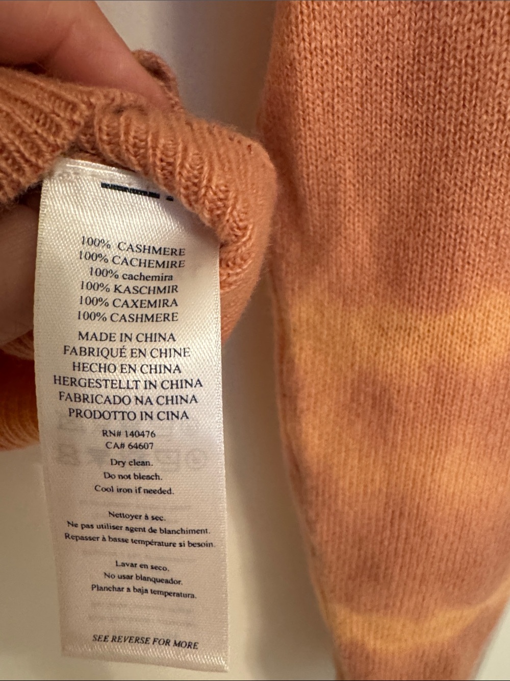Faherty Tie-Dye Crewneck Sweater- women’s medium  💯 cashmere - Picture 3 of 6